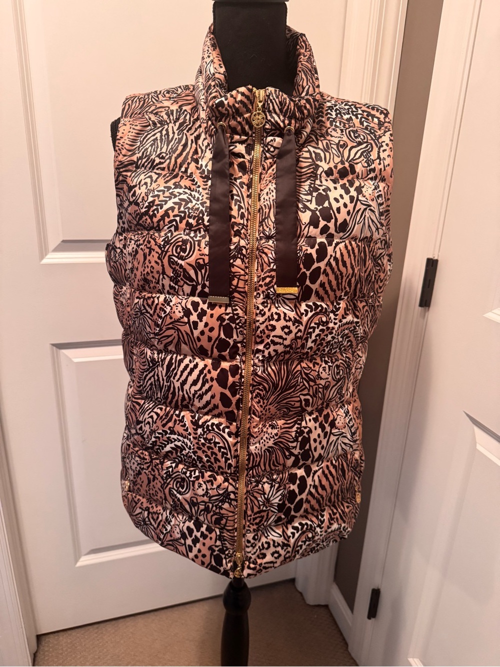Lilly Pulitzer Animal Print Puffer Vest